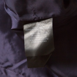 Pre Owned CH Carolina Herrera Navy Blue Textured Contrast Trim Detail Skirt Suit S