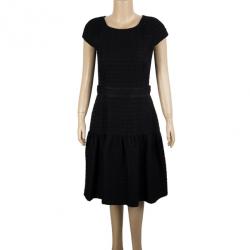 Pre Owned CH Carolina Herrera Textured Cotton Dress M