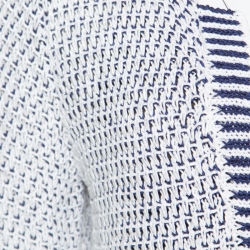 Pre Owned جاكيت سي أتش كارولينا هيريرا أبيض وأزرق كحلي منقوش M