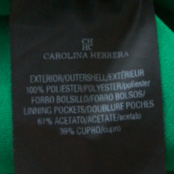 Pre Owned CH Carolina Herrera Parrot Green Waist Tie Detail High Waist Pants S