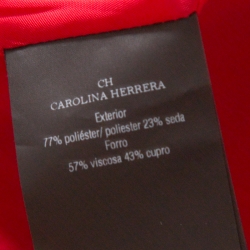 Pre Owned CH Carolina Herrera Pink and Red Gemoetric Jacquard Maxi Shirt Dress M