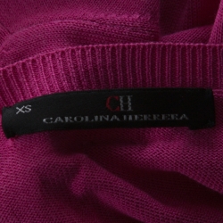 Carolina Herrera Pink Knit Classic Button Front Cardigan XS 