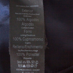 Pre Owned جاكت سي أتش كارولينا هيريرا مبطن قطيفة كحلي S