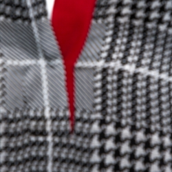 Pre Owned CH Carolina Herrera Monochrome Houndstooth Printed Satin Top S