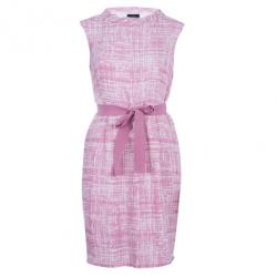 Pre Owned CH Carolina Herrera Pink Printed Sheath Dress M