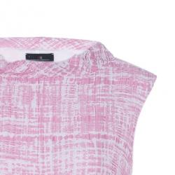 Pre Owned CH Carolina Herrera Pink Printed Sheath Dress M