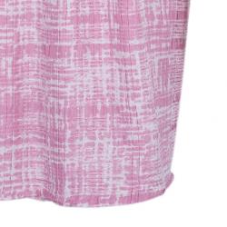 Pre Owned CH Carolina Herrera Pink Printed Sheath Dress M