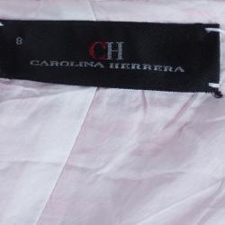 Pre Owned CH Carolina Herrera Pink Printed Sheath Dress M