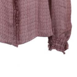 Pre Owned CH Carolina Herrera Silk Pleated Detail Top M