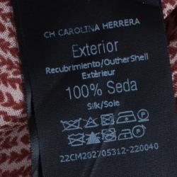 Pre Owned CH Carolina Herrera Silk Pleated Detail Top M