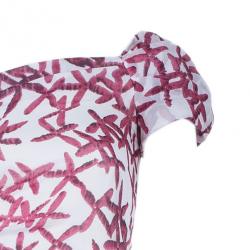 Pre Owned CH Carolina Herrera One Shoulder Printed Maxi Dress S