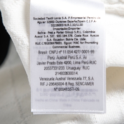 مملوكة مسبقًا CH Carolina Herrera White Patterned Knit Contrast Trimmed Cardigan M