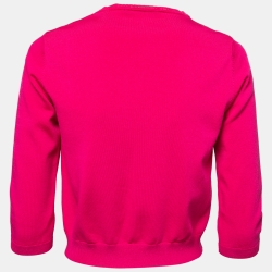 CH Carolina Herrera Pink Knit Button Front Cardigan S