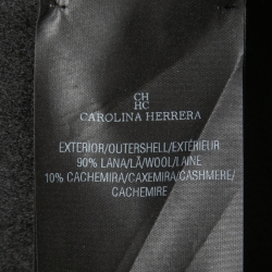 Pre Owned CH Carolina Herrera Black Wool Tie Detail Coat S