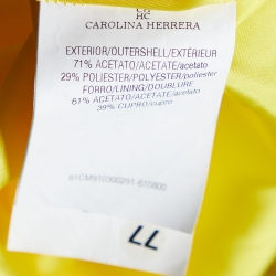 CH Carolina Herrera Yellow Crepe Sleeveless Belted Maxi Dress S