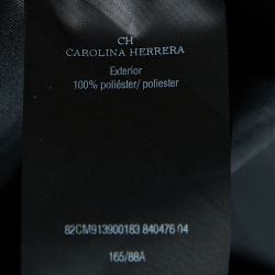 Pre Owned CH Carolina Herrera Monochrome Taffeta Flared Wrap Dress S 