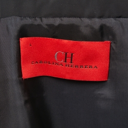 CH Carolina Herrera Black Synthetic Drawstring Hooded Jacket L