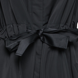 CH Carolina Herrera Black Synthetic Drawstring Hooded Jacket L