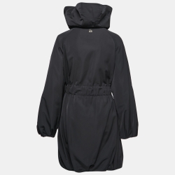 CH Carolina Herrera Black Synthetic Drawstring Hooded Jacket L