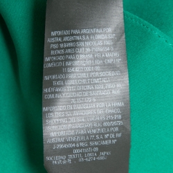 Pre Owned CH Carolina Herrera Green Silk V-Neck Blouse M