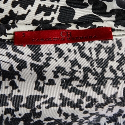 CH Carolina Herrera White & Black Printed Silk Oversize Top & Culottes S/M