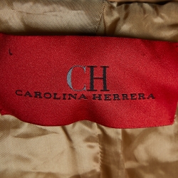 Pre Owned CH Carolina Herrera Brown Hooded Puffer Coat L
