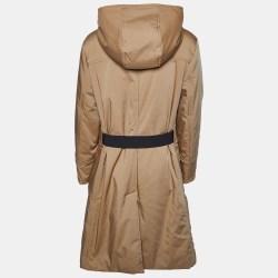 Pre Owned CH Carolina Herrera Brown Hooded Puffer Coat L