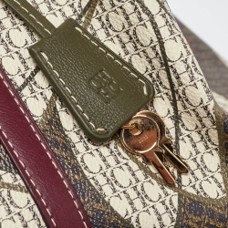 CH Carolina Herrera Multicolor Monogram Coated Canvas and Leather Matryoshka Padlock Tote