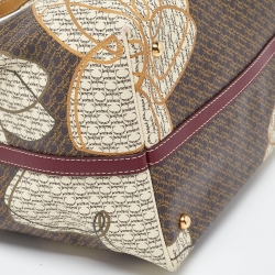 CH Carolina Herrera Multicolor Monogram Coated Canvas and Leather Matryoshka Padlock Tote
