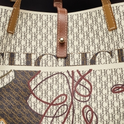 CH Carolina Herrera Multicolor Monogram Coated Canvas and Leather Matryoshka Padlock Tote