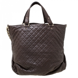 مملوكة مسبقًا حقيبة كارولينا هيريرا باولر جلد مبطن بني