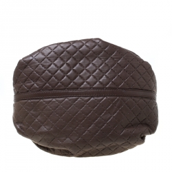 مملوكة مسبقًا حقيبة كارولينا هيريرا باولر جلد مبطن بني