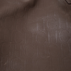 مملوكة مسبقًا Carolina Herrera Light Brown Monogram Leather Matryoshka Tote