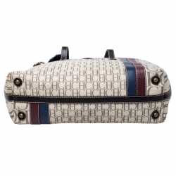 Pre Owned Carolina Herrera Multicolor Monogram Canvas and Leather Shopper Tote 