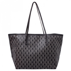 Pre Owned Carolina Herrera Brown Monogram Coated Canvas Shopper Tote