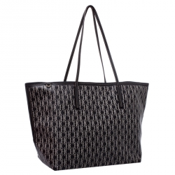 Pre Owned Carolina Herrera Brown Monogram Coated Canvas Shopper Tote
