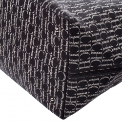 Pre Owned Carolina Herrera Brown Monogram Coated Canvas Shopper Tote