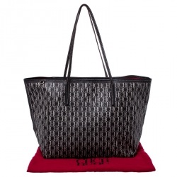 Pre Owned Carolina Herrera Brown Monogram Coated Canvas Shopper Tote