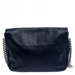 مملوكة مسبقًا حقيبة كتف كارولينا هيريرا نيو بالتازار بقلاب جلد زرقاء