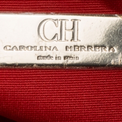 مملوكة مسبقًا حقيبة كتف كارولينا هيريرا نيو بالتازار بقلاب جلد زرقاء