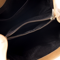 Pre Owned Carolina Herrera Beige Pebbled Leather Medium Matteo Tote