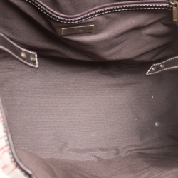 مملوكة مسبقًا Carolina Herrera Beige/Multicolor Canvas Shopper Tote