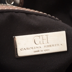 مملوكة مسبقًا حقيبة كارولينا هيريرا جلد وكانفاس مقوي متعددة الألوان