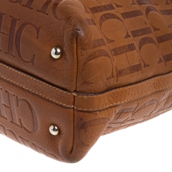 Pre Owned حقيبة يد كارولينا شوبر جلد مونوغرامية بنية