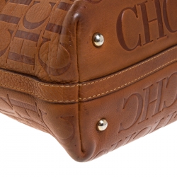 Pre Owned حقيبة يد كارولينا شوبر جلد مونوغرامية بنية