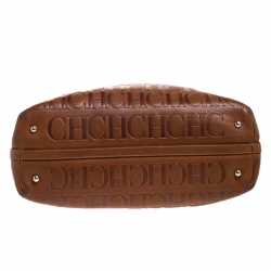 Pre Owned حقيبة يد كارولينا شوبر جلد مونوغرامية بنية