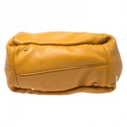 Pre Owned حقيبة كتف كارولينا هيريرا جلد أصفر مستردة برباط