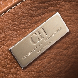 Pre Owned حقيبة يد كارولينا شوبر جلد مونوغرامية بنية