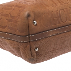 Pre Owned حقيبة يد كارولينا شوبر جلد مونوغرامية بنية