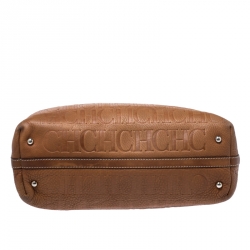 Pre Owned حقيبة يد كارولينا شوبر جلد مونوغرامية بنية